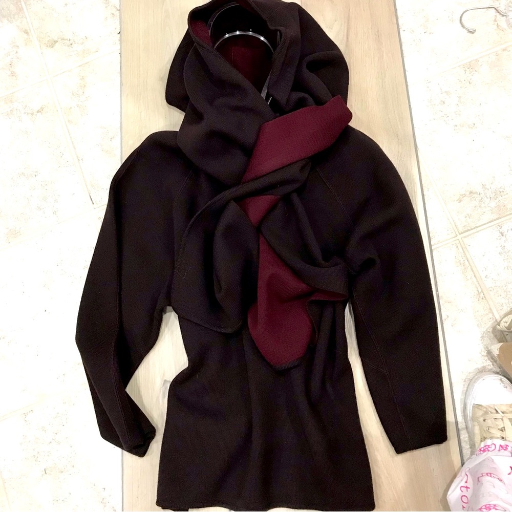 Alaia Paris Sweater and Hooded Scarf